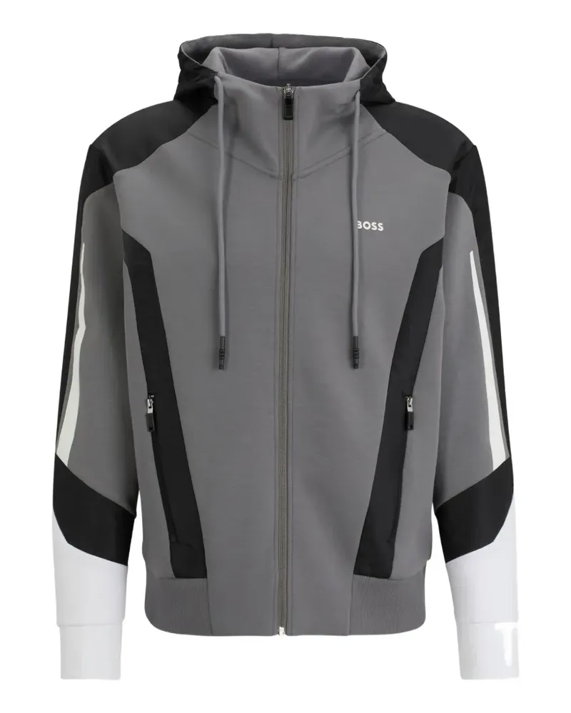HUGO BOSS Kapuzenjacke mit Kontrasteinsätzen - Grau Grau