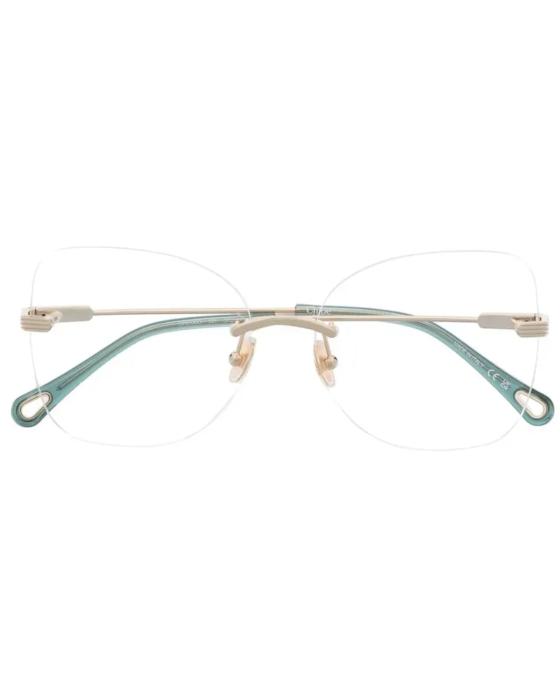 Chloé Brille mit Cat-Eye-Gestell - Gold Gold