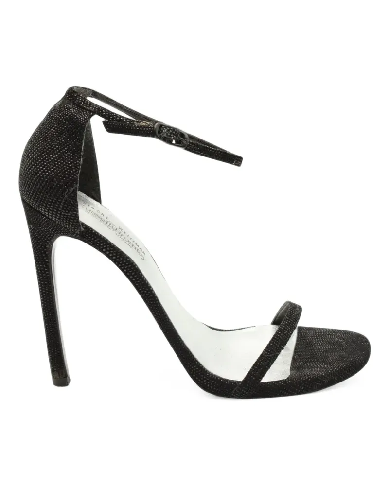 Stuart Weitzman Nudist Goosebump leather heeled sandals - Schwarz Schwarz