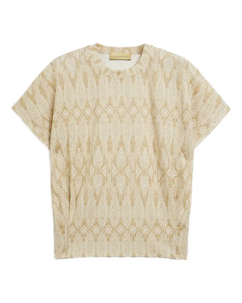 Momoni Pawa T-Shirt aus geprägtem Jacquard - Nude Nude