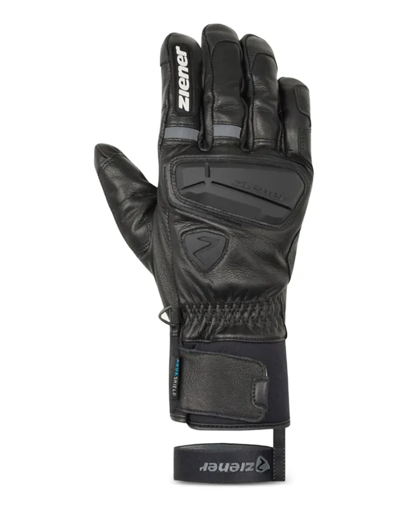 Ziener Galf-Z AS® PR Touch leather ski gloves - Schwarz Schwarz