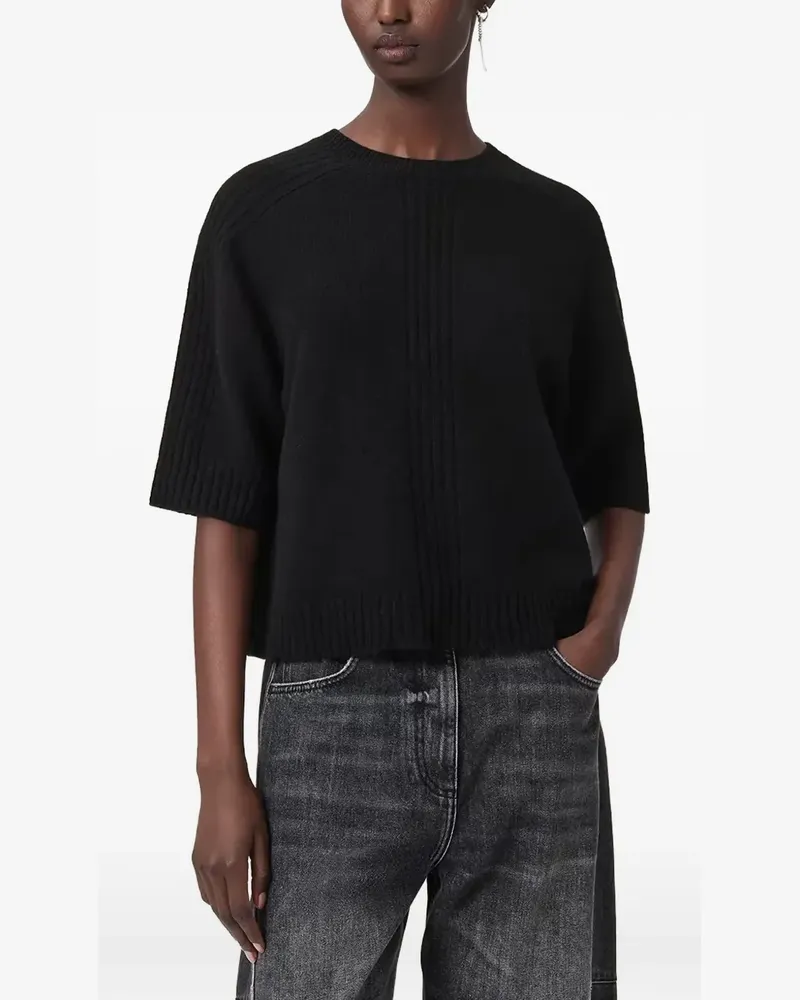 AllSaints Nix Pullover mit rundem Ausschnitt - Schwarz Schwarz