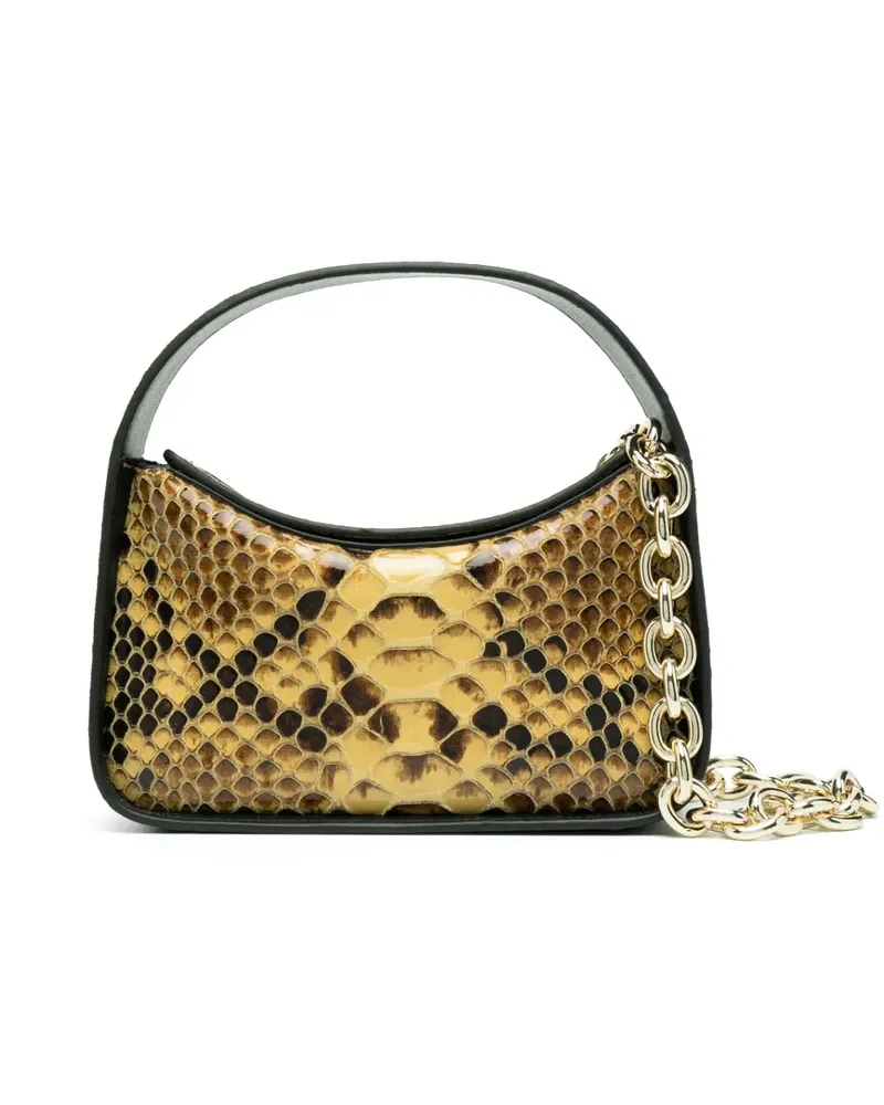 STAND Mini-Tasche mit Schlangenleder-Optik - Nude Nude