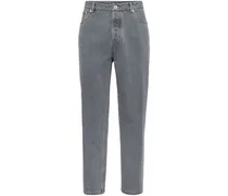 Grayscale Straight-Leg-Jeans