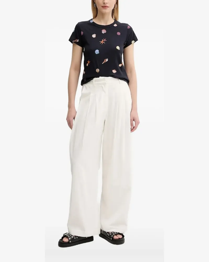 Rag & Bone Hemd mit Muschel-Print - Schwarz Schwarz