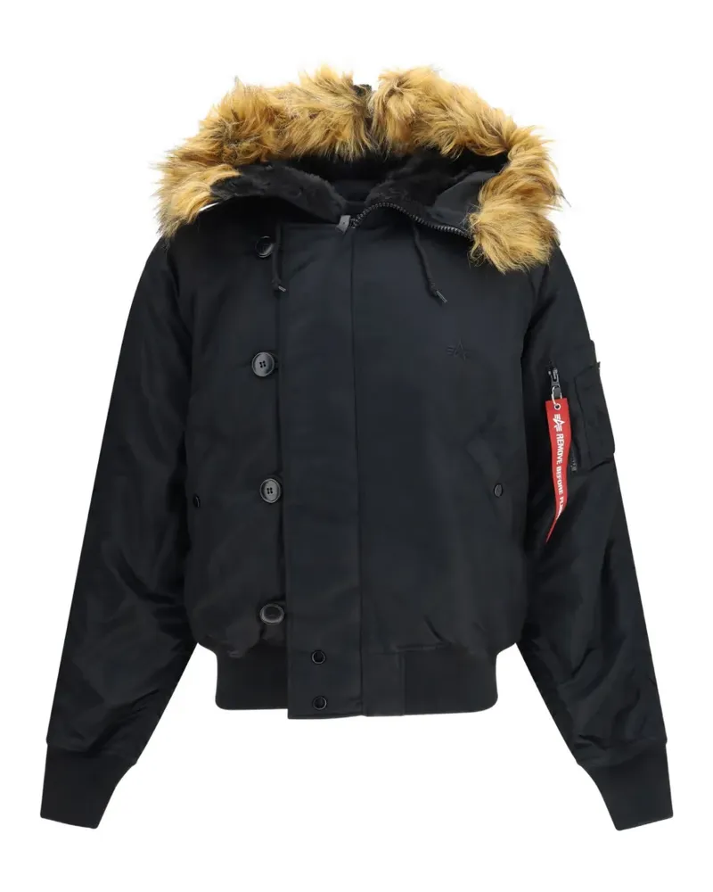Alpha Industries N-2B Heritage faux-fur trim jacket - Schwarz Schwarz