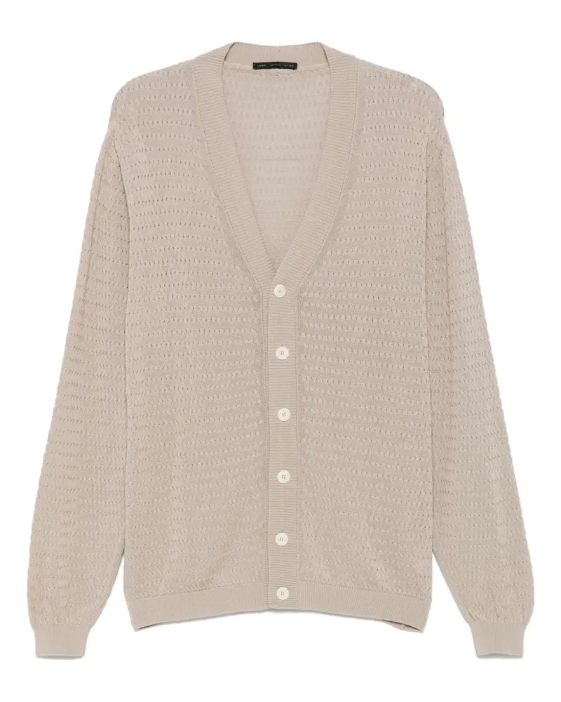 Low Brand Cardigan mit Lochstrickmuster - Nude Nude