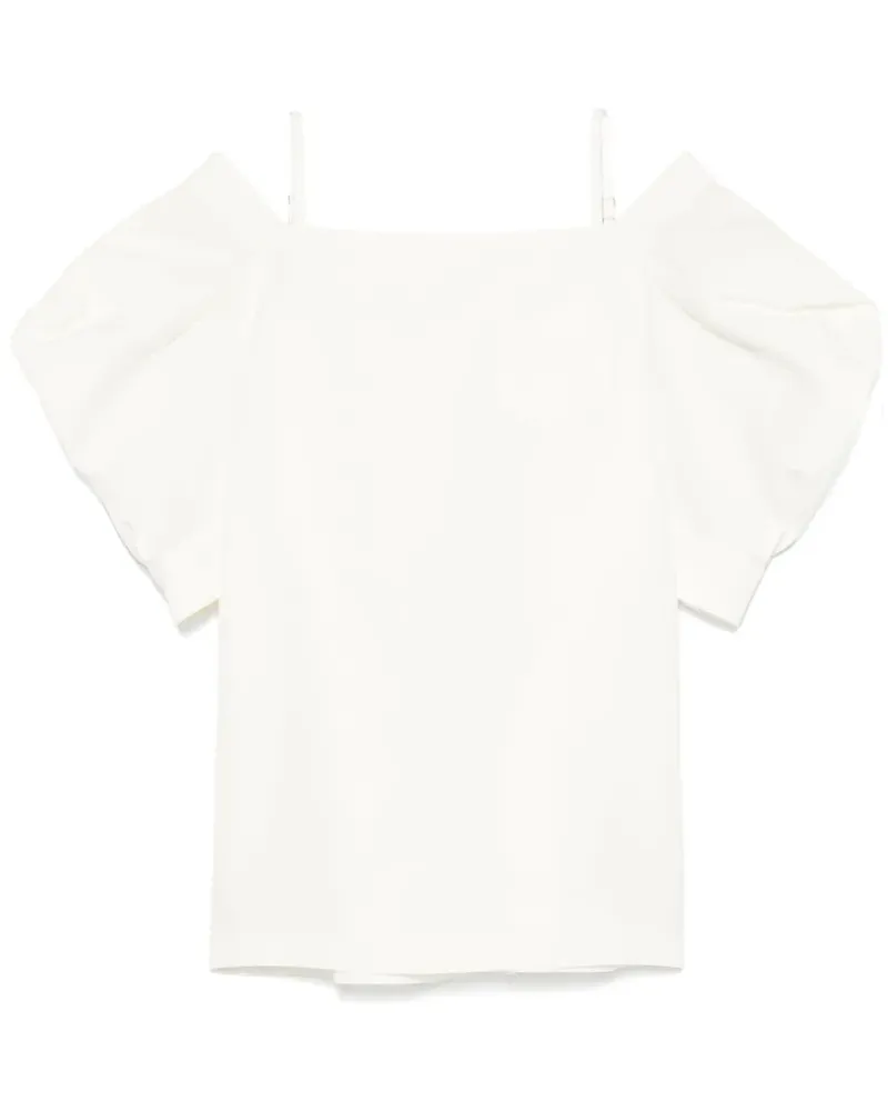 Sacai Schulterfreies Minikleid - Weiß Weiß