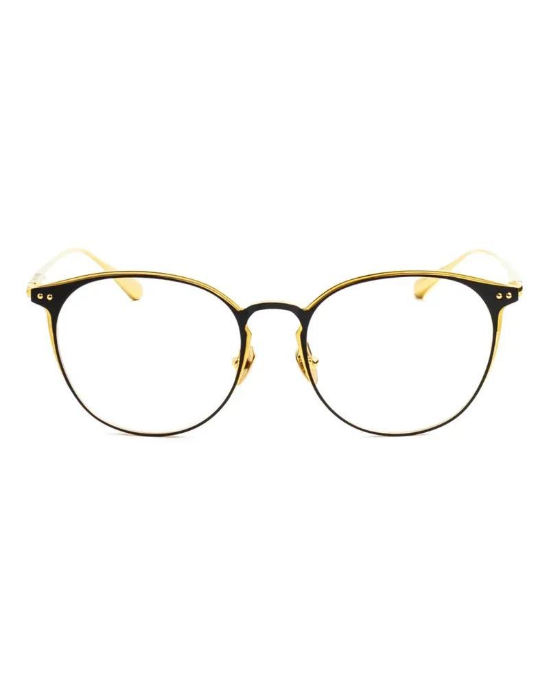 Linda Farrow Brille mit rundem Gestell - Gold Gold