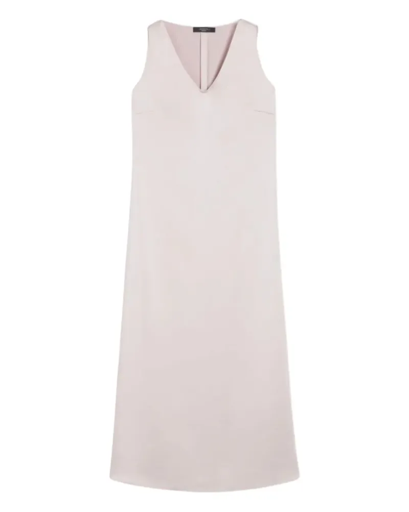Max Mara Ottelia Midikleid mit V-Ausschnitt - Rosa Rosa