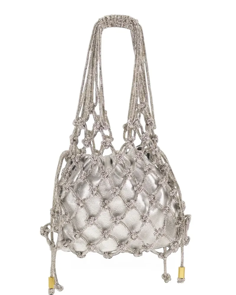 HIBOURAMA Carrie Tasche mit Kristallverzierung - Silber Silber