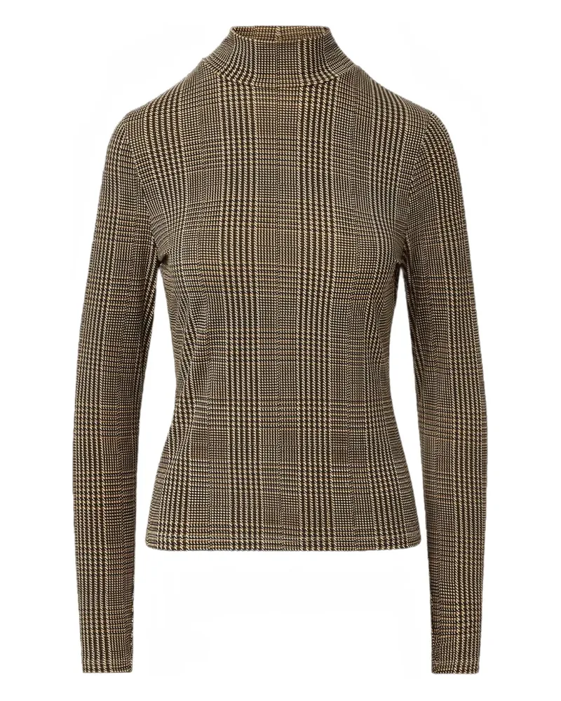 Veronica Beard Nate mock-neck plaid top - Braun Braun