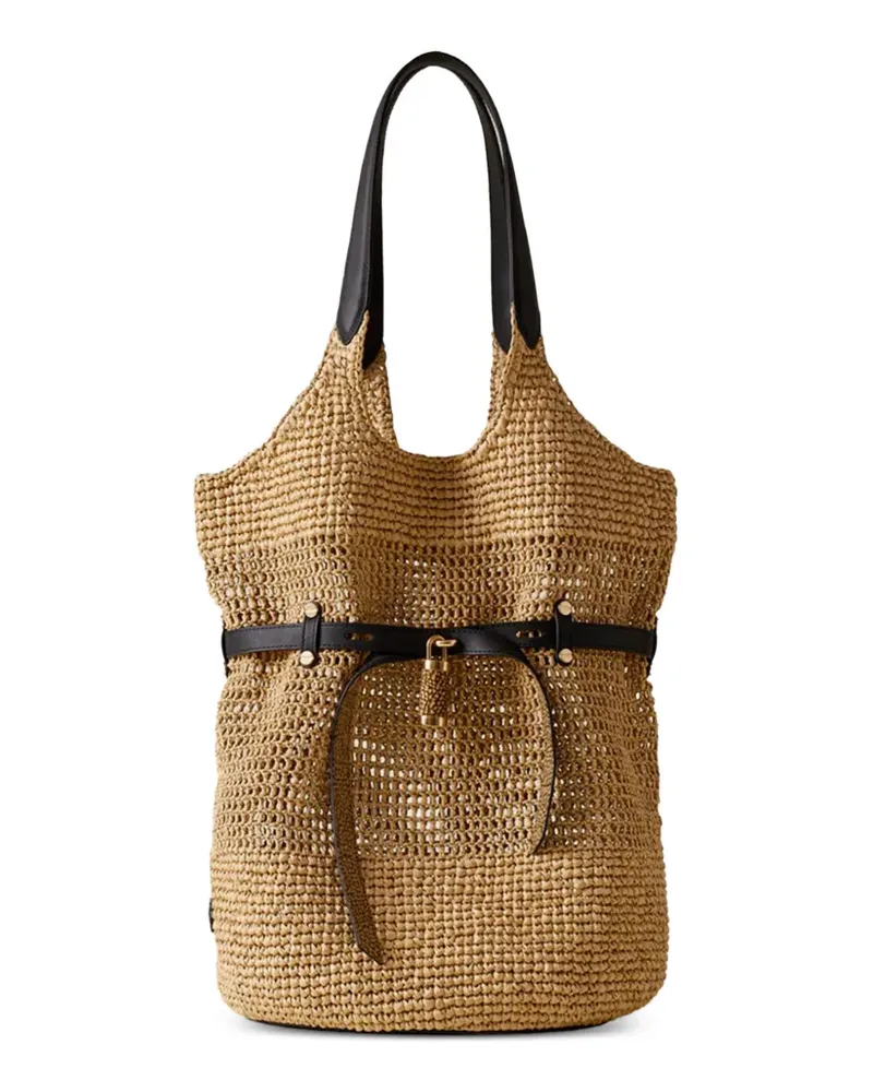 Borbonese large Premiere shoulder bag - Nude Nude