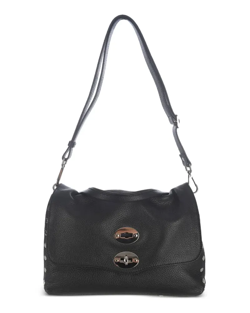 Zanellato Tote Bag mit Nieten - Schwarz Schwarz