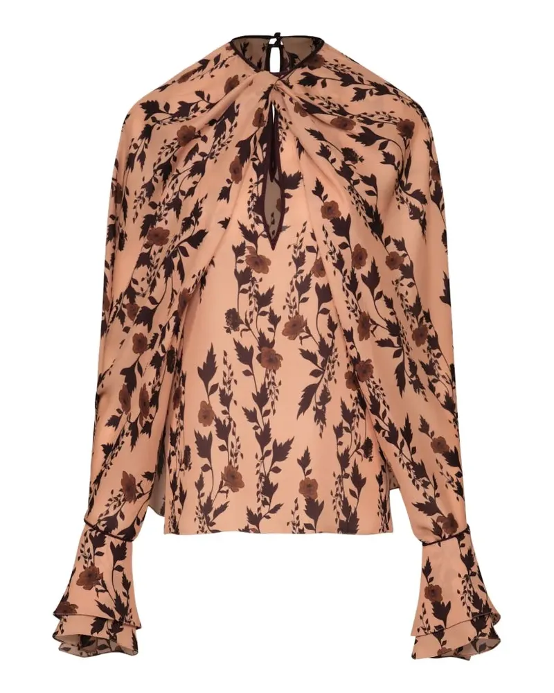 Johanna Ortiz Untamed Bloom Oberteil mit Blumenprint - Rosa Rosa