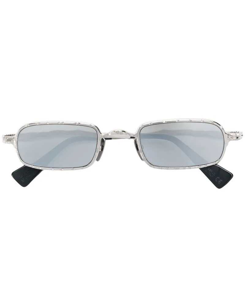 KUBORAUM Sonnenbrille mit rechteckigem Gestell Silber