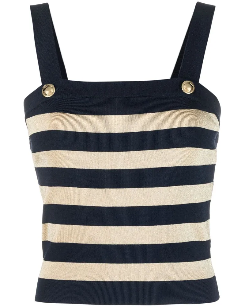 Michael Kors Gestreiftes Strickoberteil - Blau Blau