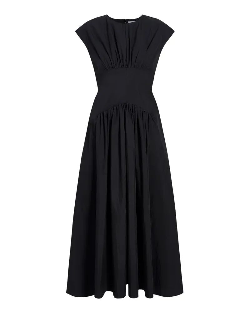 Proenza Schouler Nyssa Maxikleid mit Raffungen - Schwarz Schwarz