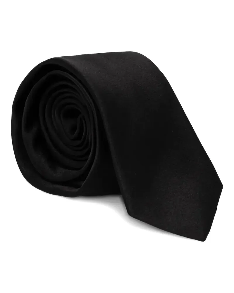 Karl Lagerfeld satin-finish tie - Schwarz Schwarz