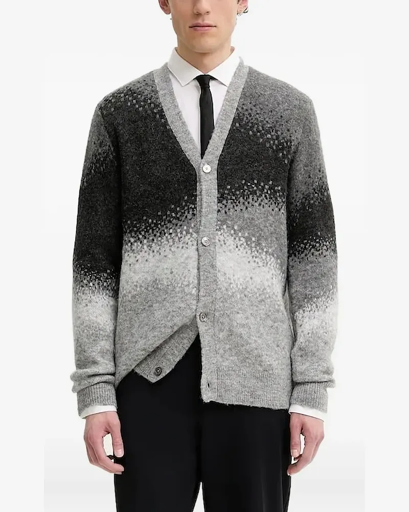 Desigual Melierter Ombré-Cardigan - Schwarz Schwarz