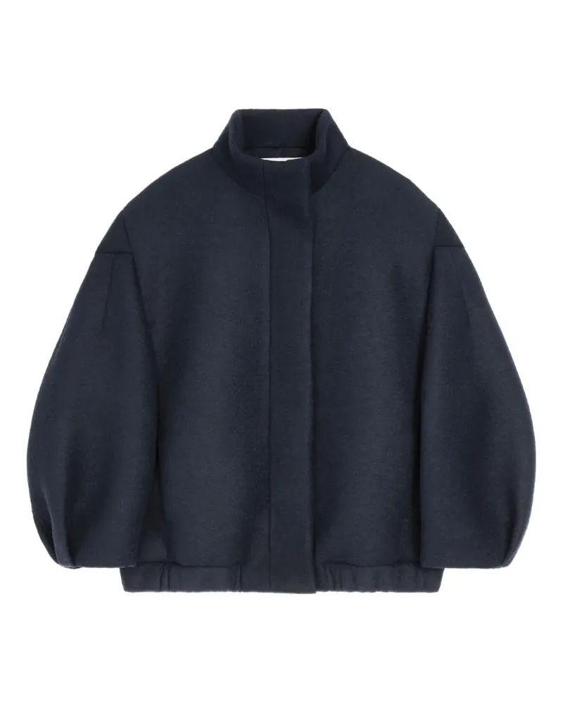 Dries van Noten Stehkragen-Jacke mit Ballonärmeln - Blau Blau