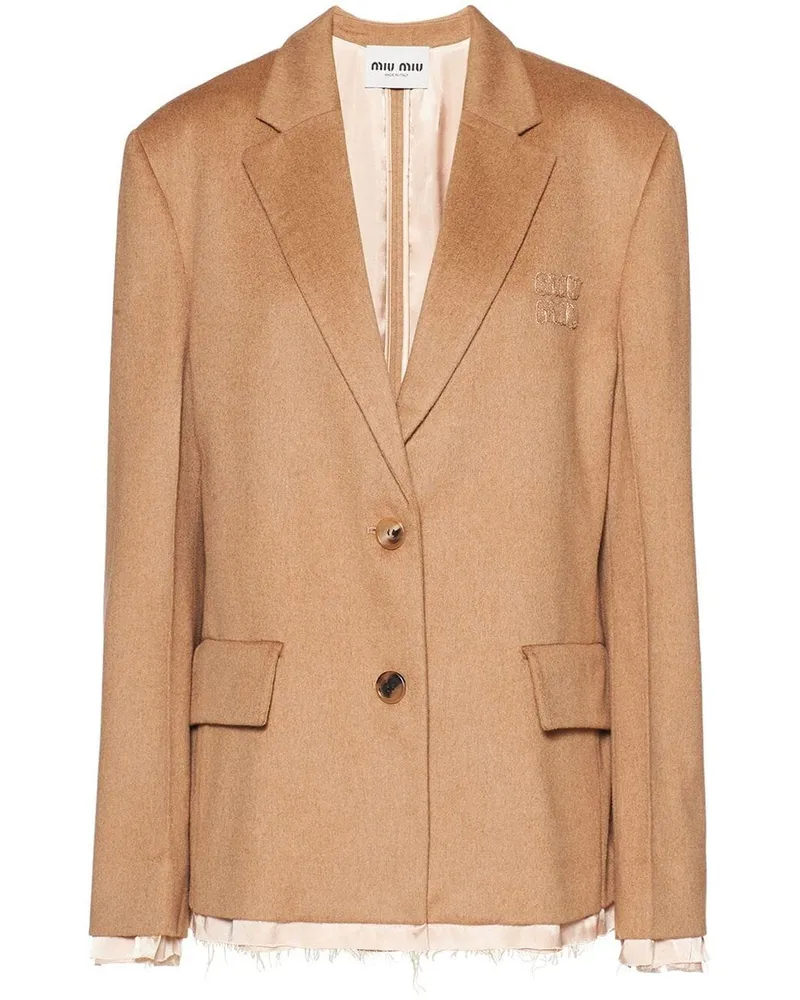 Miu Miu Einreihiger Blazer - Braun Braun