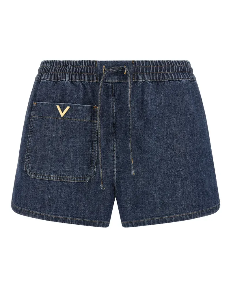 Valentino Garavani VLogo chambray shorts - Blau Blau