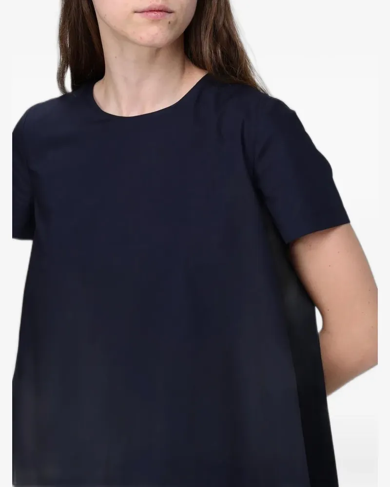 MEIMEIJ bubble-hem short-sleeve mini dress - Blau Blau