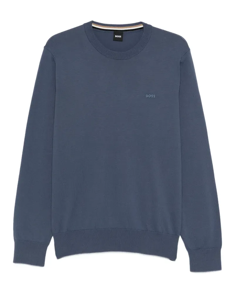 HUGO BOSS Sweatshirt mit Rundhalsausschnitt - Blau Blau