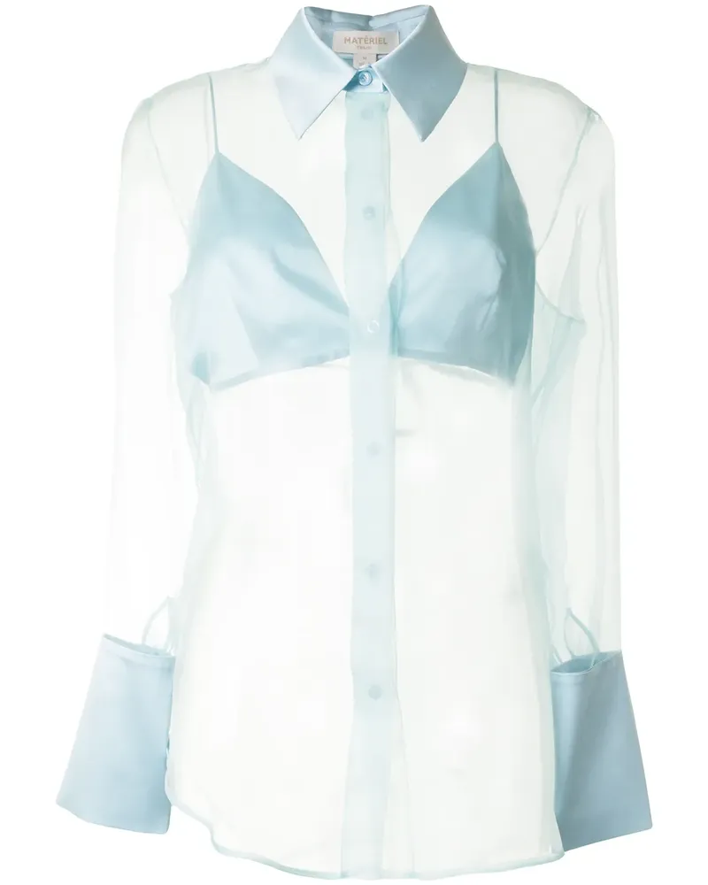 MATÉRIEL Sheer-Hemd - Blau Blau