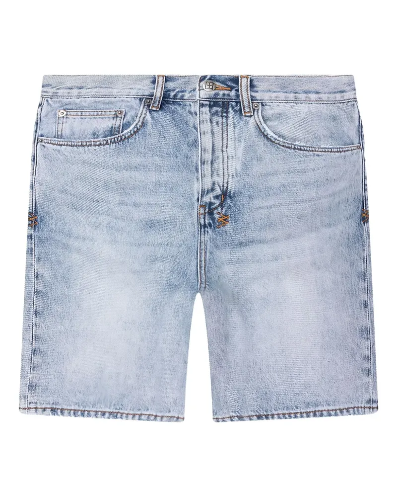 ksubi Anti K Bunker Jeans-Shorts mit Kreuzstich - Blau Blau