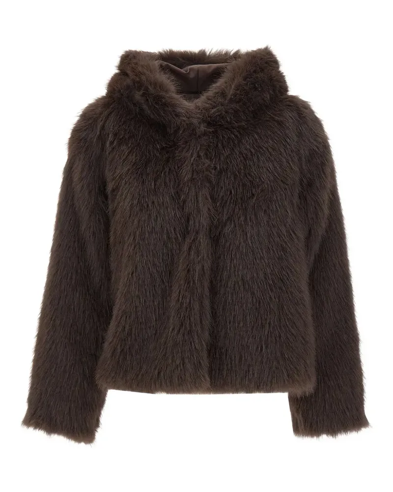 Kaos faux-fur hooded coat - Braun Braun