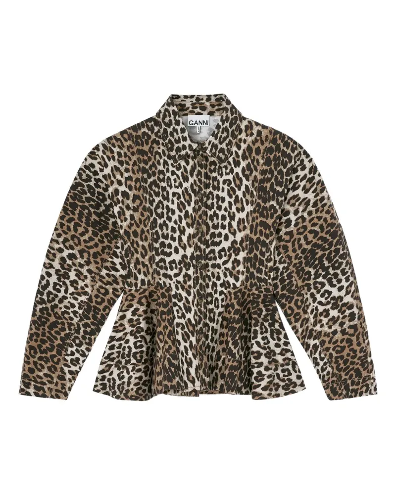 Ganni Hemd mit Leoparden-Print - Braun Braun