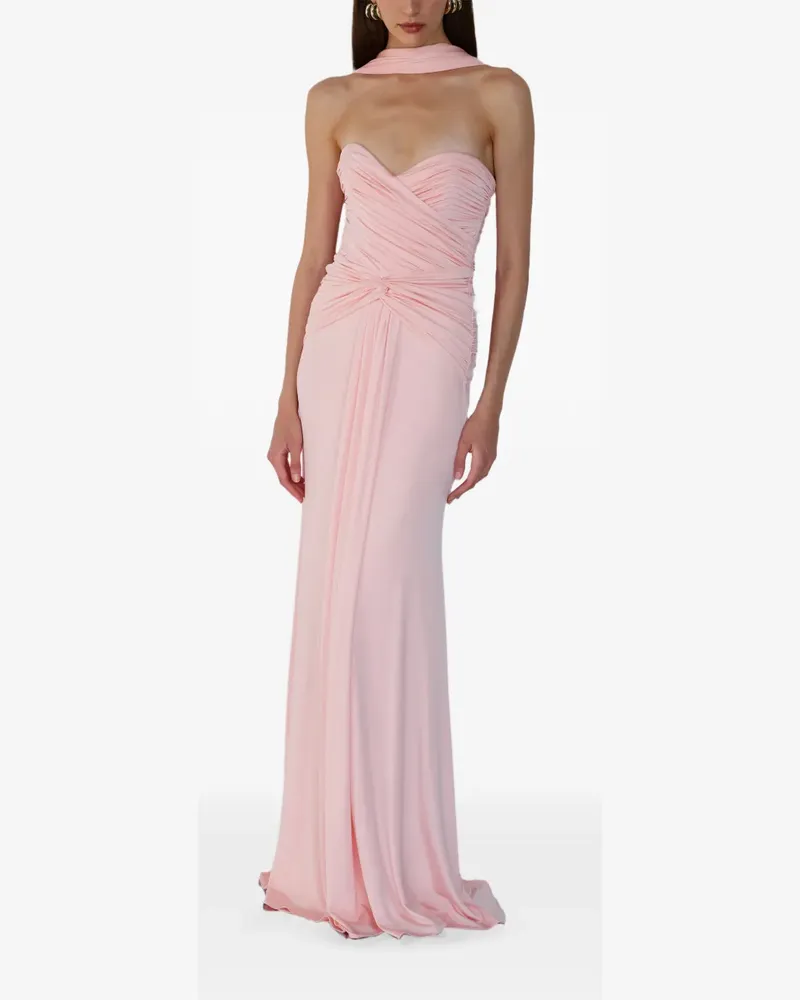 The New Arrivals Ilkyaz Ozel Amanda Abendkleid mit Herzausschnitt - Rosa Rosa