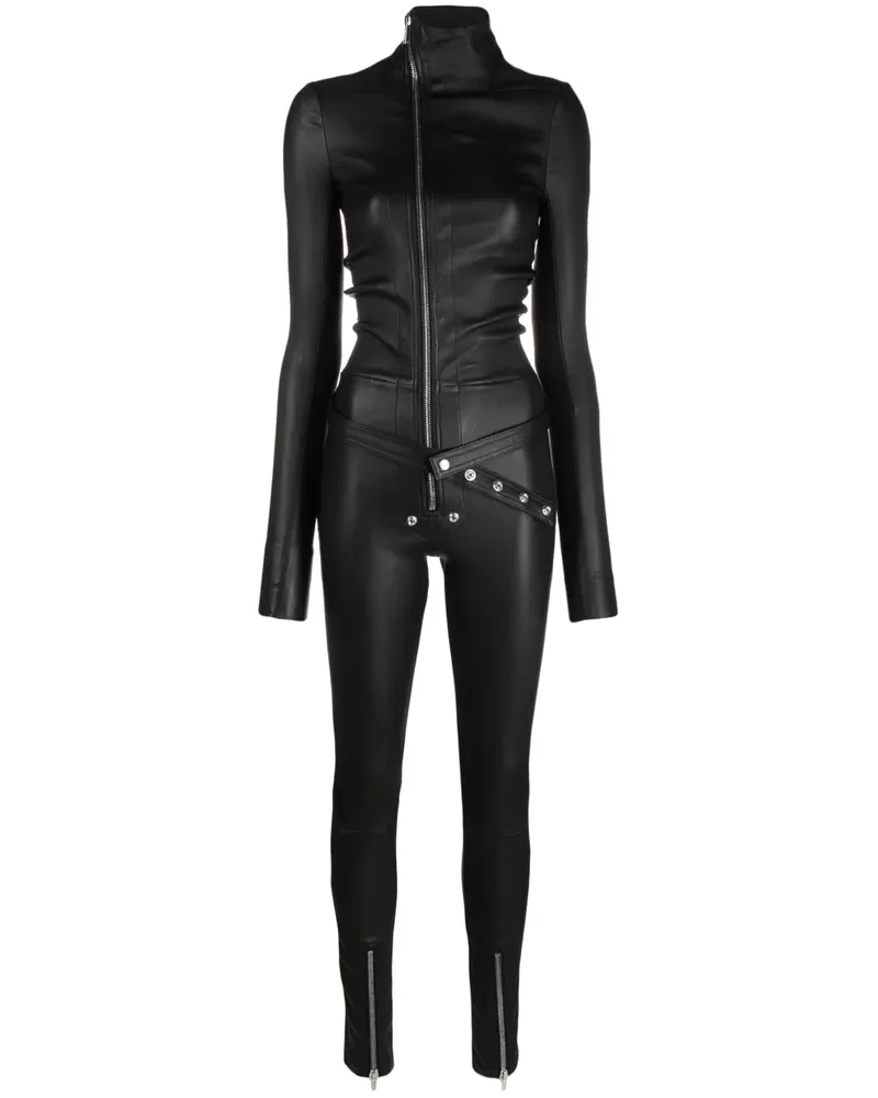 Rick Owens Luxor Tight Gary Jumpsuit aus Leder - Schwarz Schwarz
