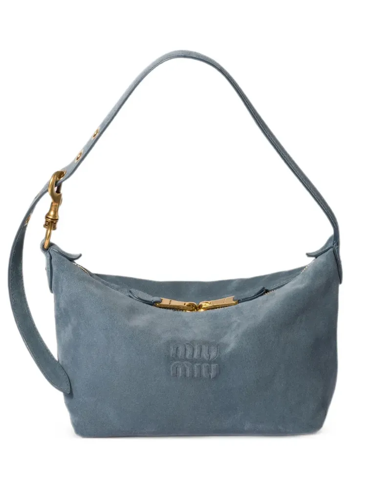 Miu Miu Spirit Tasche aus Wildleder - Blau Blau
