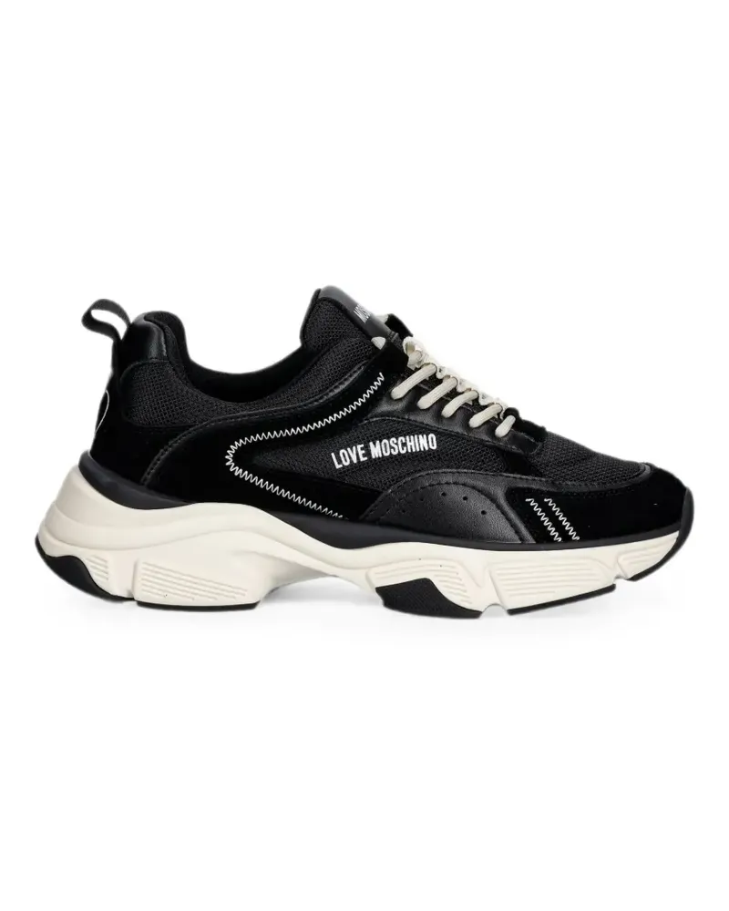Moschino Sneakers mit Kontrasteinsätzen - Schwarz Schwarz