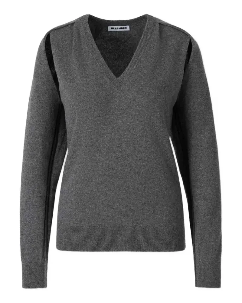 Jil Sander Pullover mit V-Ausschnitt - Grau Grau