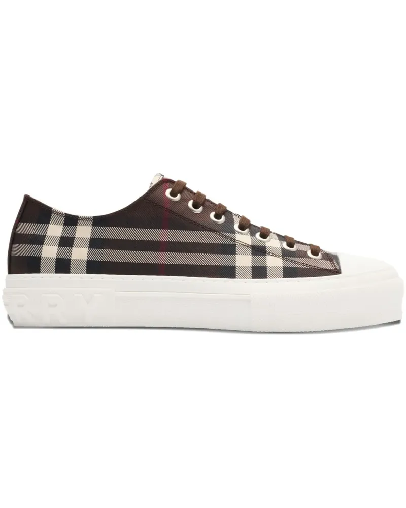 Burberry Karierte Sneakers mit Schnürung - Braun Braun