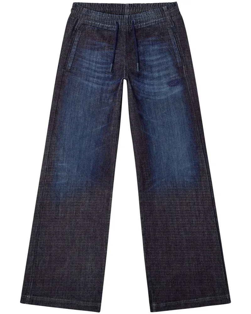 Diesel D-Ainty Wide-Leg-Jeans - Blau Blau