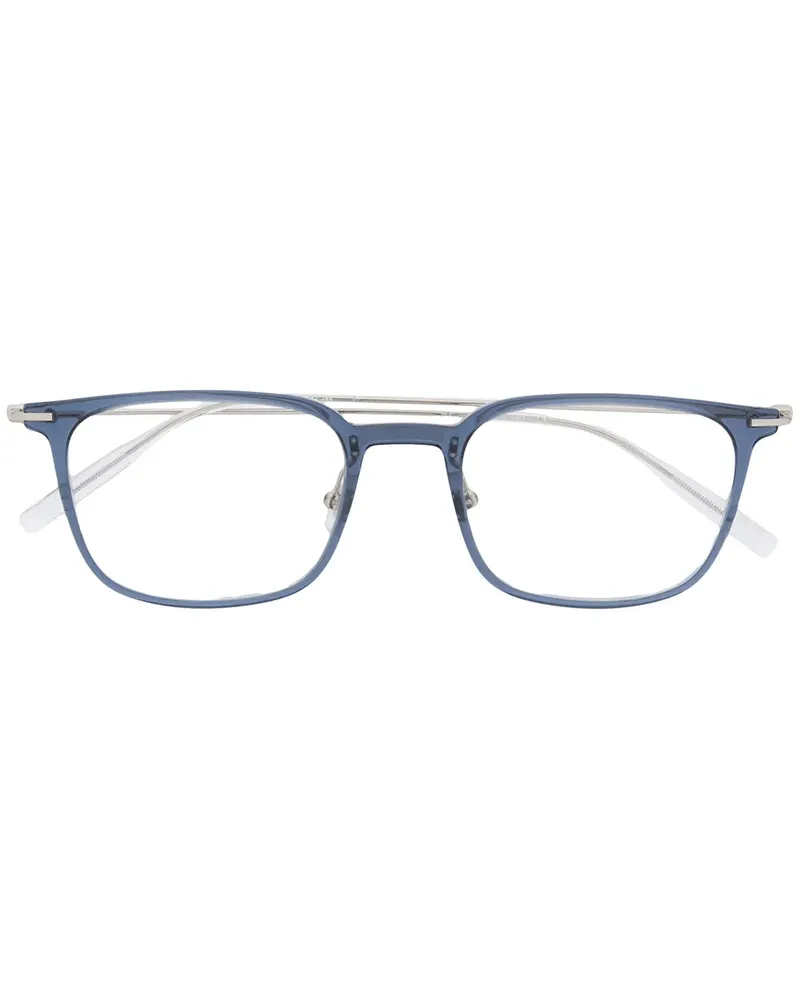 Montblanc Brille mit eckigem Gestell - Blau Blau