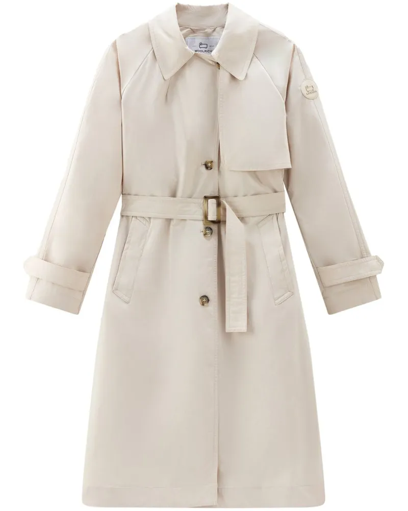 Woolrich Einreihiger Trenchcoat mit Gürtel - Nude Nude