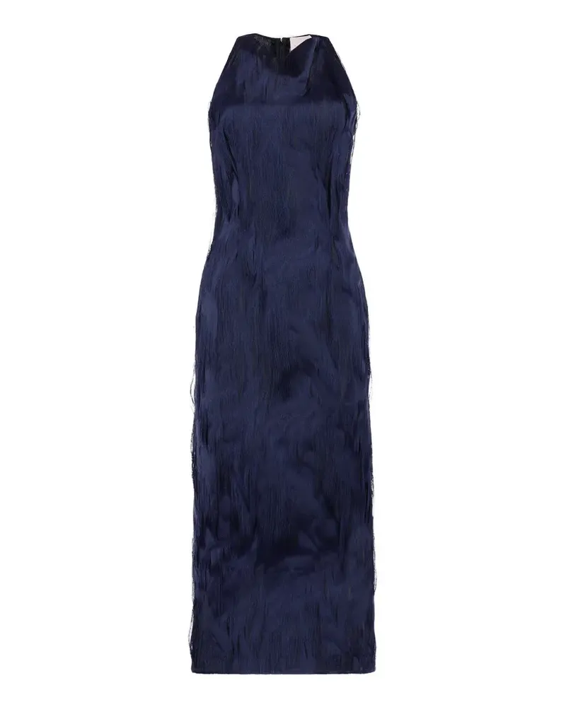 Roksanda Ilincic Lene fringe-trimmed midi dress - Blau Blau