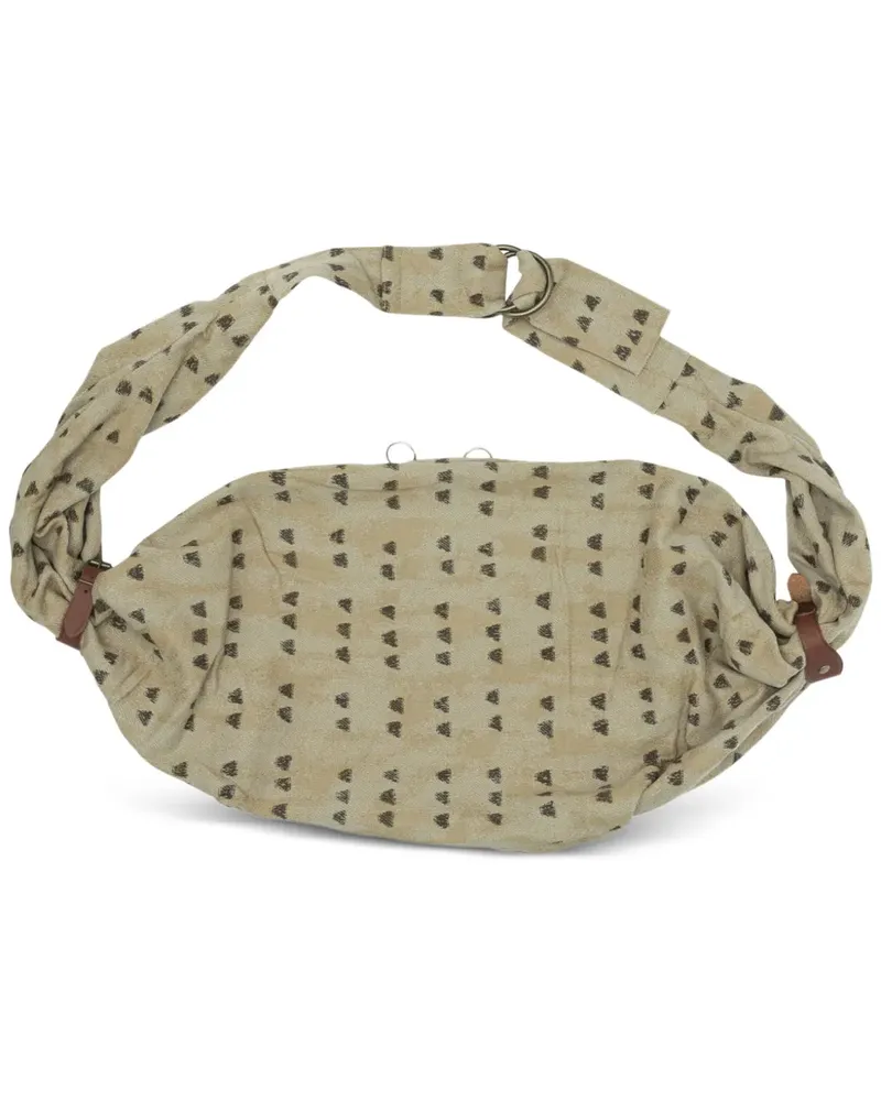 KAPITAL Gemusterte Snufkin Schultertasche - Nude Nude