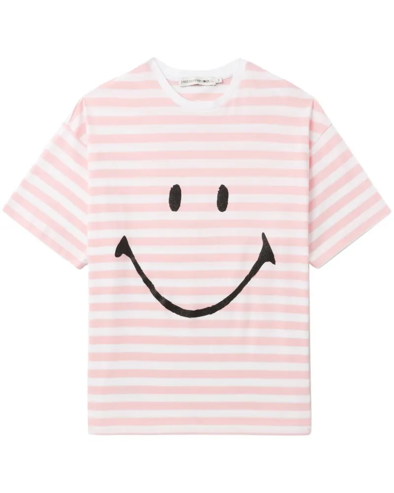 Joshua Sanders T-Shirt mit Glitter-Smiley - Rosa Rosa