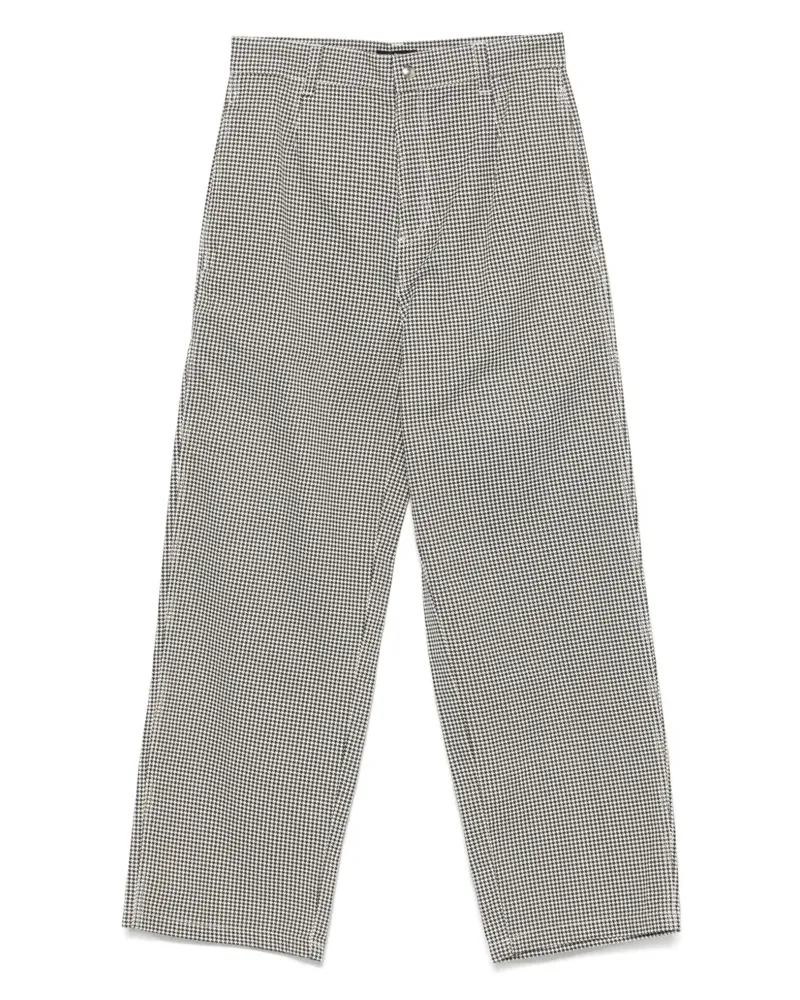 Stüssy Hose mit Hahnentrittmuster - Weiß Weiß