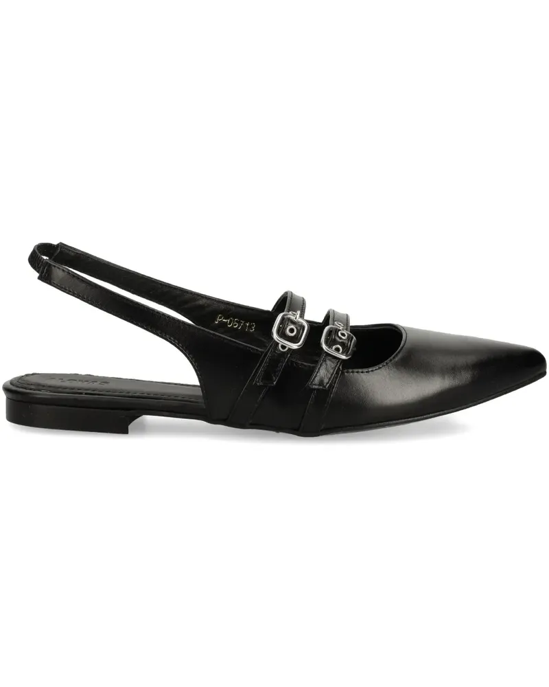 Alohas Ballerinas aus Leder - Schwarz Schwarz
