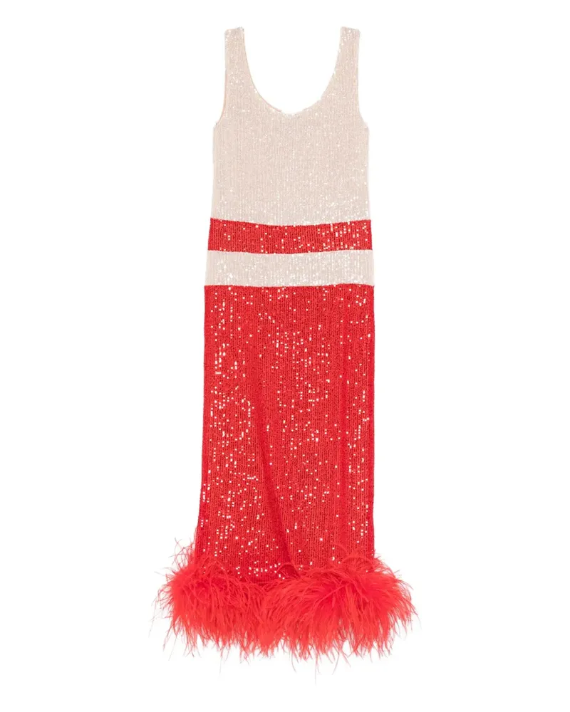 ATU Body Couture sequins-embellishment midi dress - Rot Rot