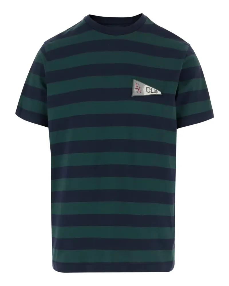 Emporio Armani Eagle Club striped T-shirt - Blau Blau