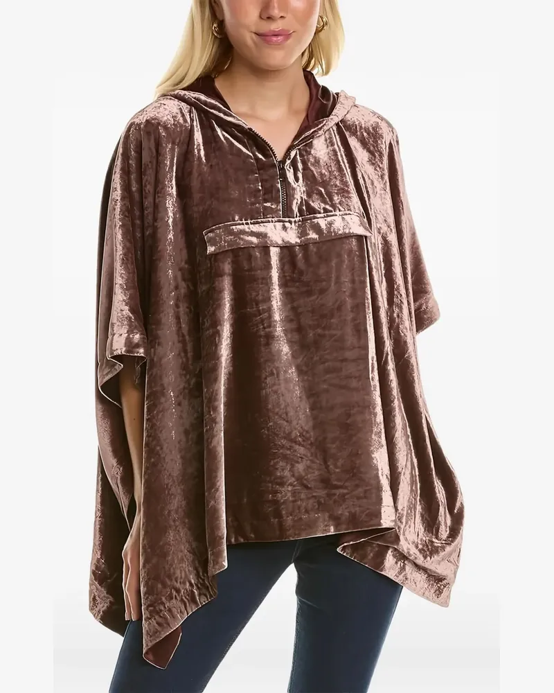 Brunello Cucinelli hooded half-zip blouse - Braun Braun
